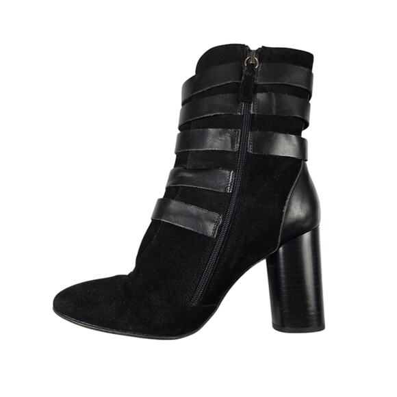 MNG Mango Boots Size 38 Black Bootie Military - Picture 6 of 10